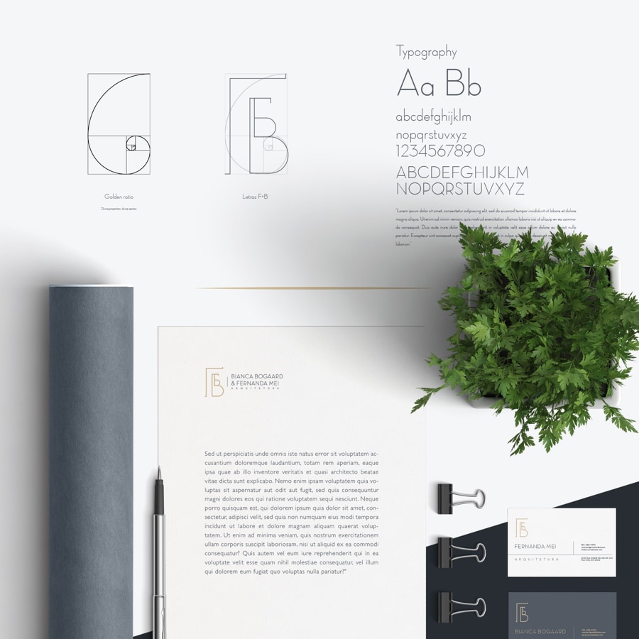 business cards and letterhead with custom branding