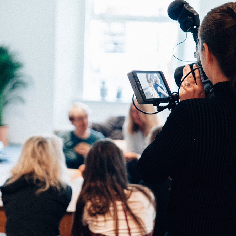 a filmmaker shooting a video