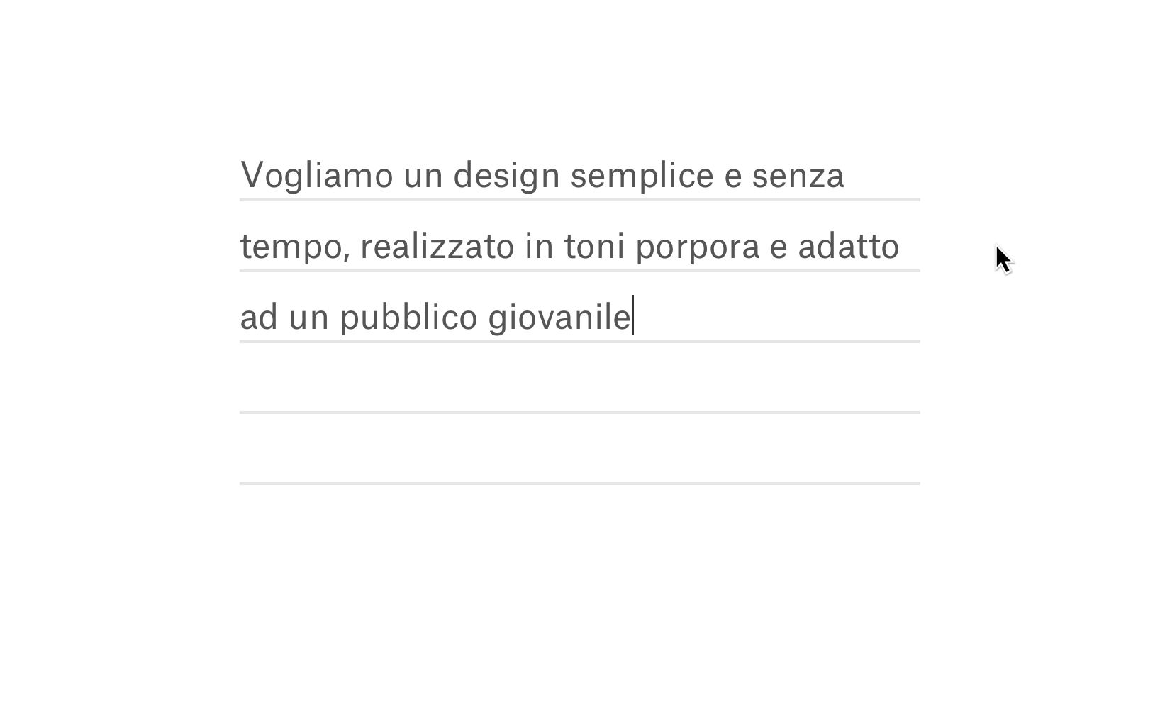 Crea il tuo brief creativo.