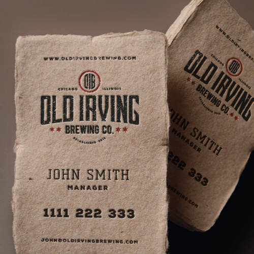 Tarjetas para Old Irving Brewing Co. por Hard Design