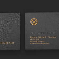Business card for Victorine Design by Prozmajevski