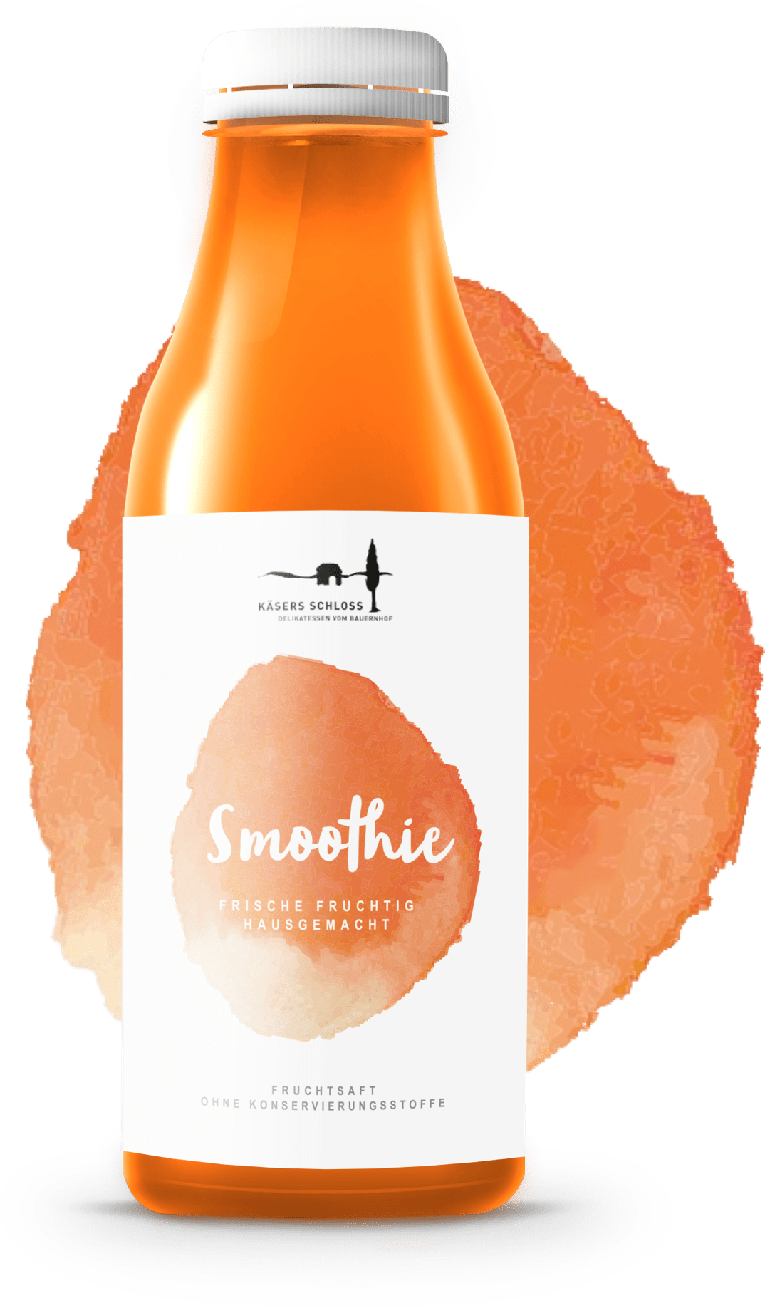 orange smoothie product label